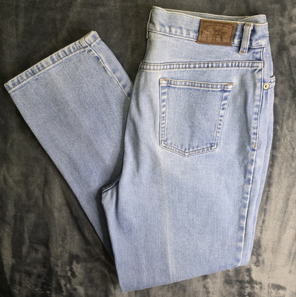 Lauren Jeans Co Womens Mid Rise Tapered Stretch Blue Jeans Size 14